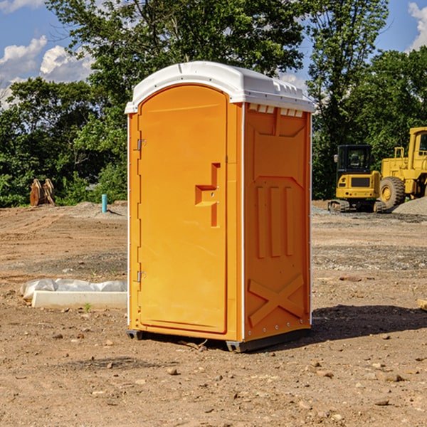 how often are the porta potties cleaned and serviced during a rental period in Jelm